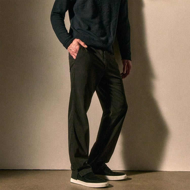 Herringbone Twill Trouser - Magma Pigment