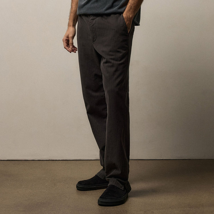 Herringbone Twill Trouser in Magma Pigment | James Perse Los Angeles