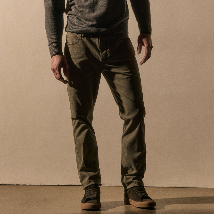 Brushed Twill 5 Pocket Pant in Birch Pigment | James Perse Los Angeles