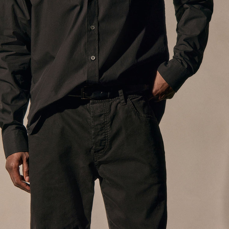 Brushed Twill 5 Pocket Pant in Black | James Perse Los Angeles