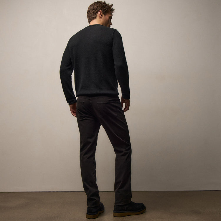 Brushed Twill 5 Pocket Pant - Black