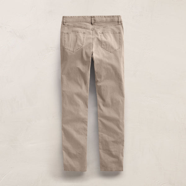 Brushed Twill 5 Pocket Pant in Stone Pigment | James Perse Los Angeles