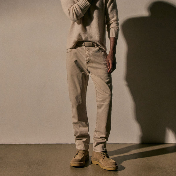 Brushed Twill 5 Pocket Pant in Stone Pigment | James Perse Los Angeles