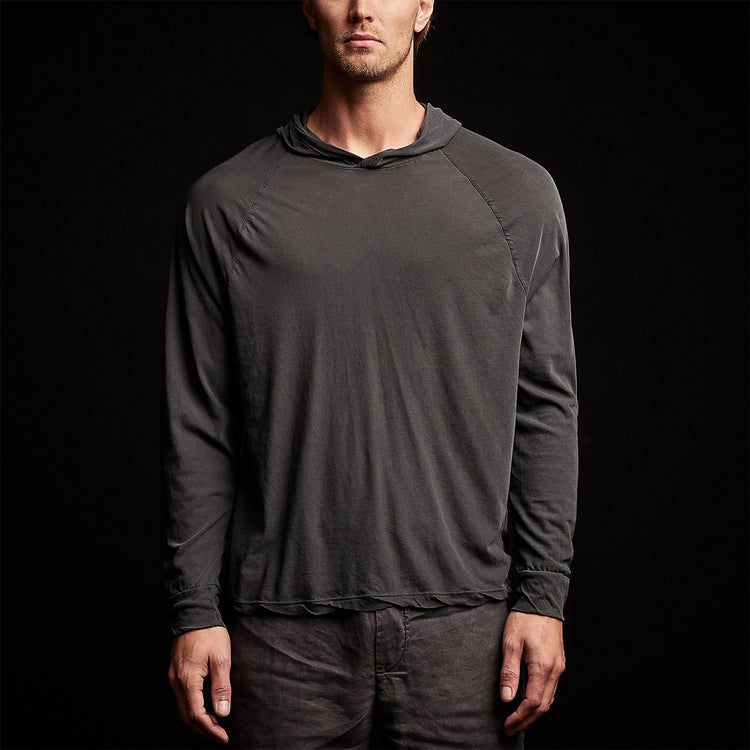High Gauge Jersey Hoodie in Magma Pigment | James Perse Los Angeles