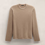 Italian Spun Cashmere Crewneck in Coffee/Stucco | James Perse Los Angeles