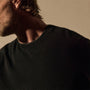 Italian Spun Cashmere Crew in Black/Anthracite | James Perse Los Angeles
