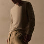 Italian Spun Cashmere Crew in Stucco/Ivory | James Perse Los Angeles