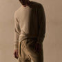 Italian Spun Cashmere Crew in Stucco/Ivory | James Perse Los Angeles