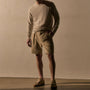 Italian Spun Cashmere Crew in Stucco/Ivory | James Perse Los Angeles