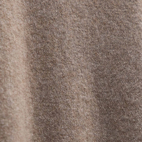 Italian Spun Cashmere Half Zip in Warm Brown/Mid Brown | James Perse Los Angeles