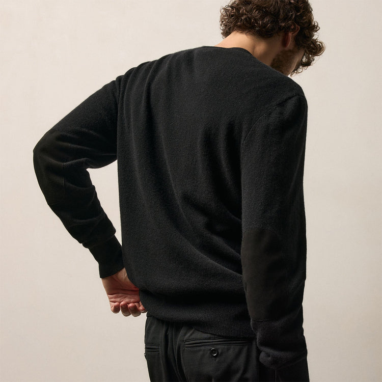 Italian Spun Cashmere Sweater in Black | James Perse Los Angeles