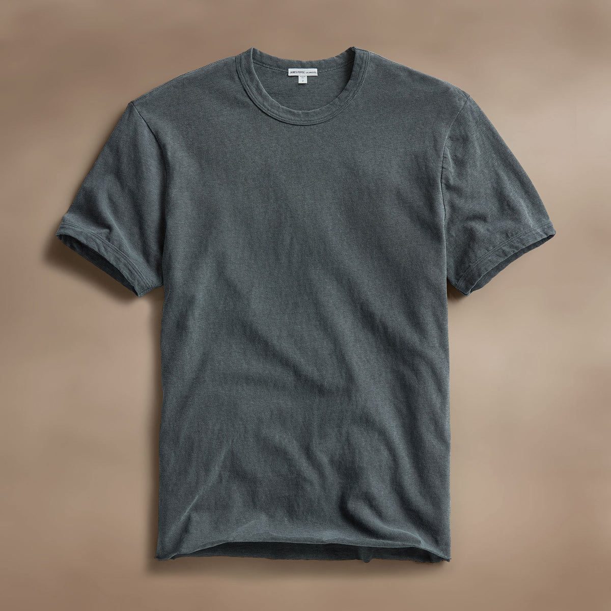 Slub Jersey Short Sleeve Crew in Asphalt Pigment | James Perse Los Angeles