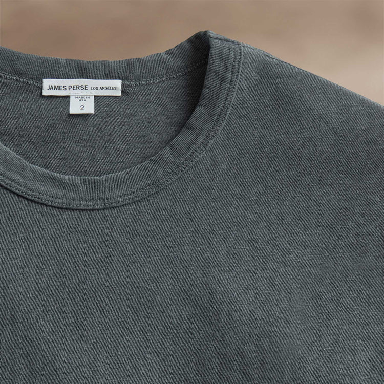 Slub Jersey Short Sleeve Crew in Asphalt Pigment | James Perse Los Angeles