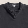 Slub Jersey Short Sleeve Henley in Magma Pigment | James Perse Los Angeles