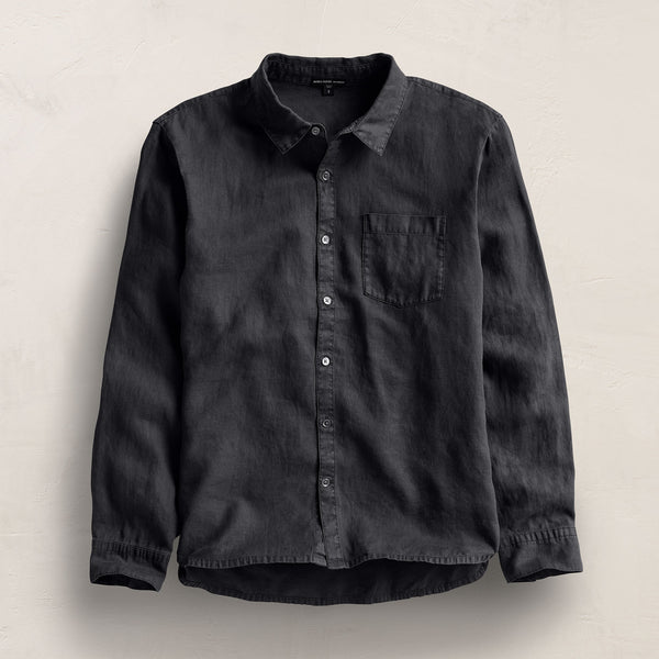 Lightweight Linen Shirt in Magma Pigment | James Perse Los Angeles