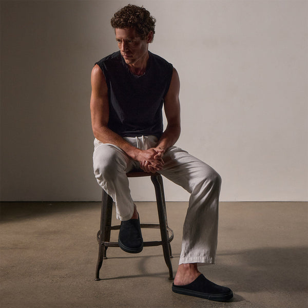Relaxed Linen Pant in White | James Perse Los Angeles