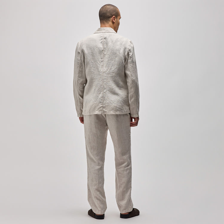 Garment Dyed Linen Blazer in Salt Pigment | James Perse Los Angeles