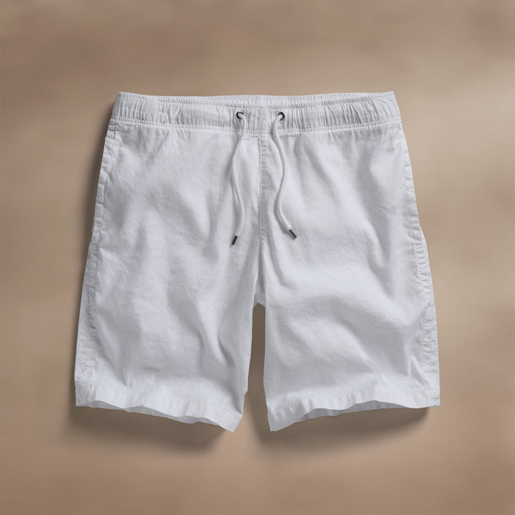 Linen Blend Jogger Short in White | James Perse Los Angeles