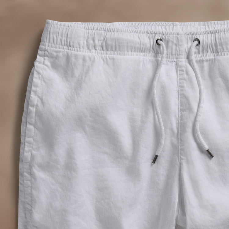 Linen Blend Jogger Short in White | James Perse Los Angeles