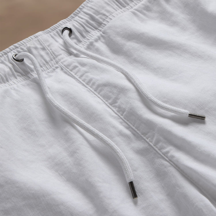 Linen Blend Jogger Short in White | James Perse Los Angeles