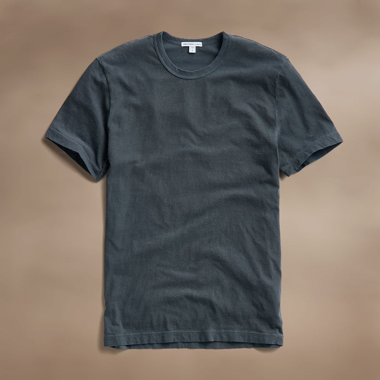 Short Sleeve Crew Neck in Blue Noir Pigment | James Perse Los Angeles
