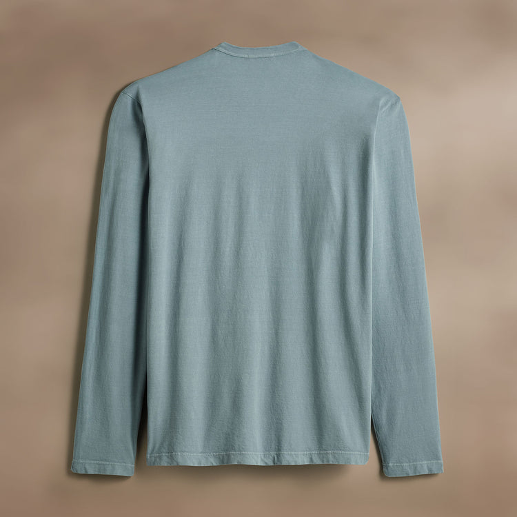 Long Sleeve Crew Neck in Azure Pigment | James Perse Los Angeles