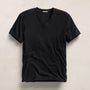 Short Sleeve V Neck in Black | James Perse Los Angeles