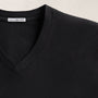 Short Sleeve V Neck in Black | James Perse Los Angeles