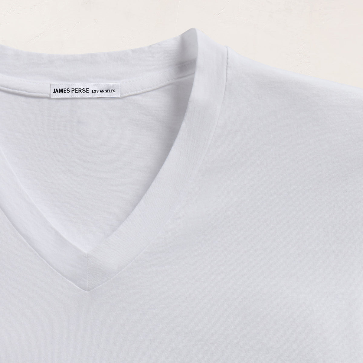 Short Sleeve V Neck in White | James Perse Los Angeles