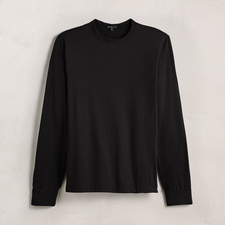 Heavy Luxe Jersey Long Sleeve in Black | James Perse Los Angeles