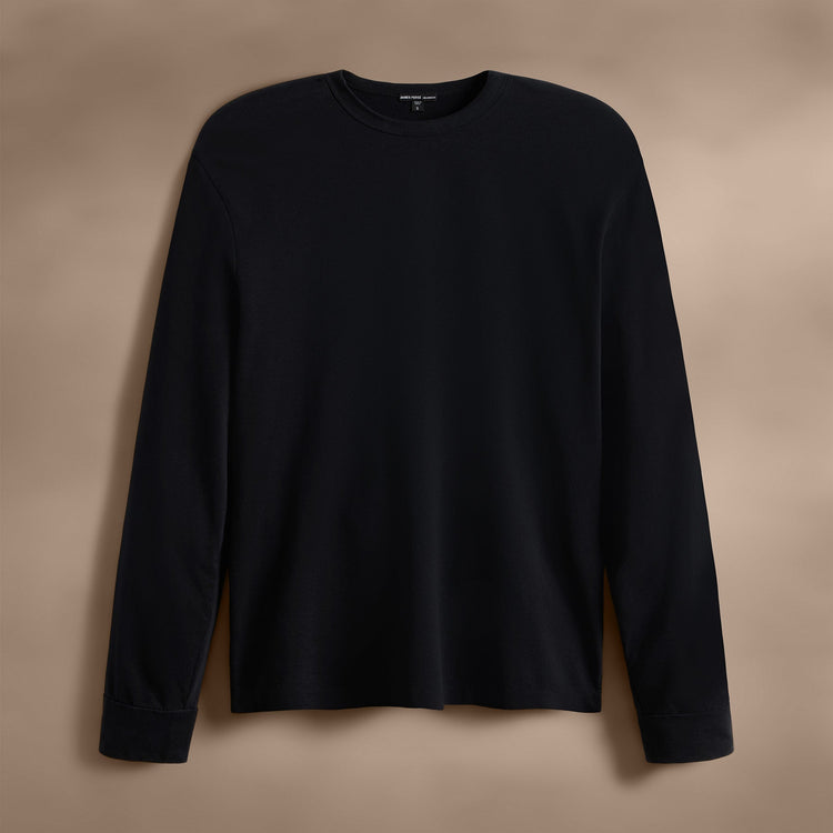 Heavy Luxe Jersey Long Sleeve in Black | James Perse Los Angeles