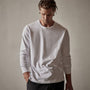 L/S Heavy Luxe Jersey Crew in White | James Perse Los Angeles