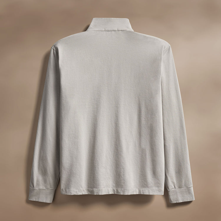 Luxury Organic Jersey Half Zip in Concrete | James Perse Los Angeles