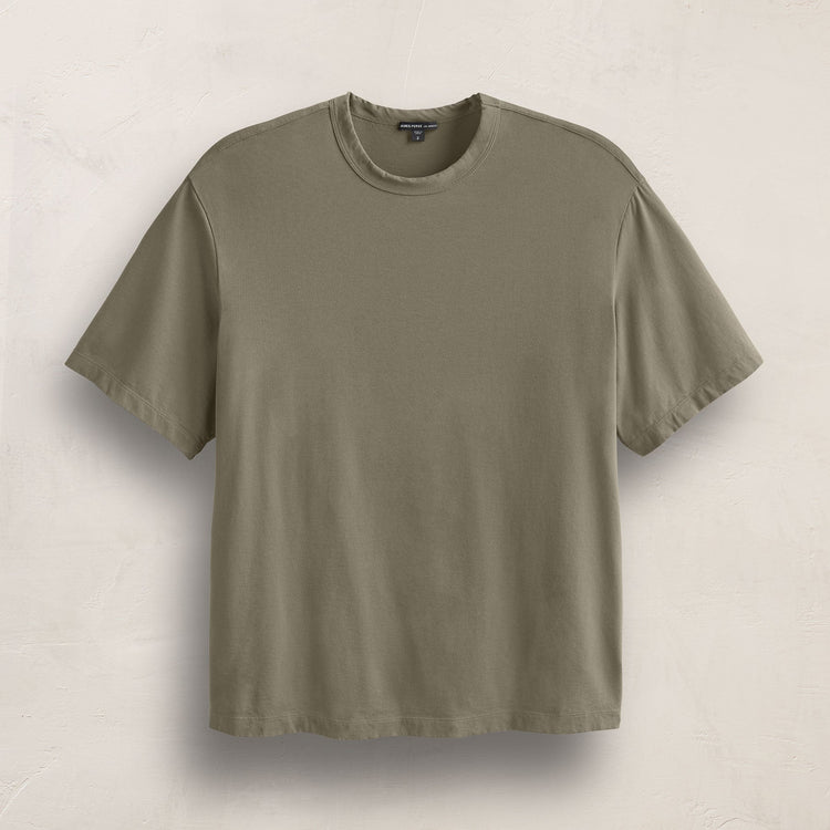Heavy Luxe Jersey Oversized Crew in Birch | James Perse Los Angeles