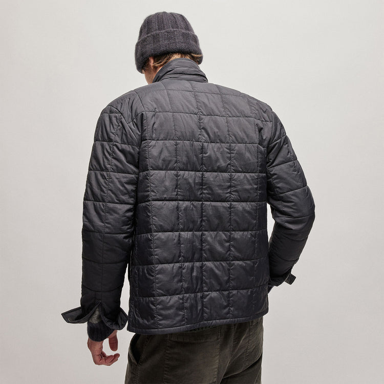 Quilted Shirt Jacket in Black | James Perse Los Angeles