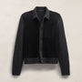 Suede Front Sweater Cardigan in Coal | James Perse Los Angeles