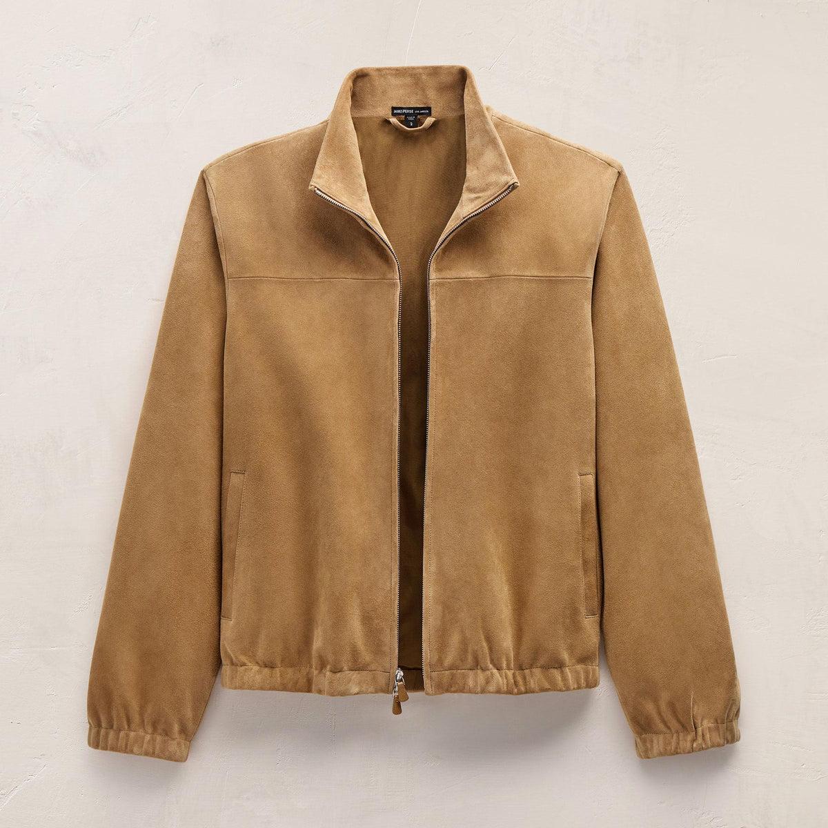Suede Bomber Jacket in Sand | James Perse Los Angeles