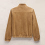 Suede Bomber Jacket in Sand | James Perse Los Angeles