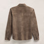 Suede Western Shirt in Caribou | James Perse Los Angeles