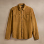 Suede Western Shirt in Tobacco | James Perse Los Angeles