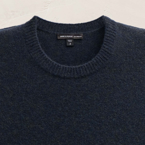 Soft Featherweight Cashmere Crew in Coal | James Perse Los Angeles