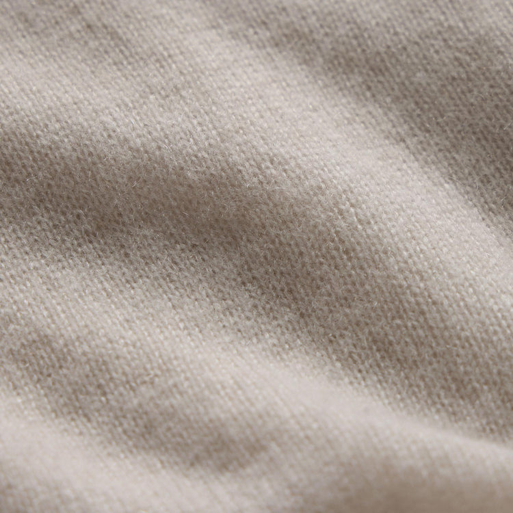 Soft Featherweight Cashmere Crew in Tan | James Perse Los Angeles