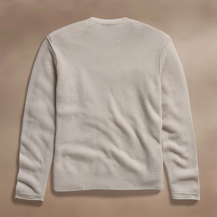Soft Featherweight Cashmere Crew in Tan | James Perse Los Angeles