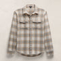 Soft Flannel Plaid Shirt in Natural Plaid | James Perse Los Angeles