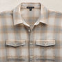 Soft Flannel Plaid Shirt in Natural Plaid | James Perse Los Angeles
