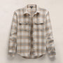 Soft Flannel Plaid Shirt in Natural Plaid | James Perse Los Angeles