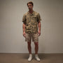 Printed Linen Short Sleeve in Palm Print | James Perse Los Angeles