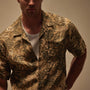Printed Linen Short Sleeve in Palm Print | James Perse Los Angeles