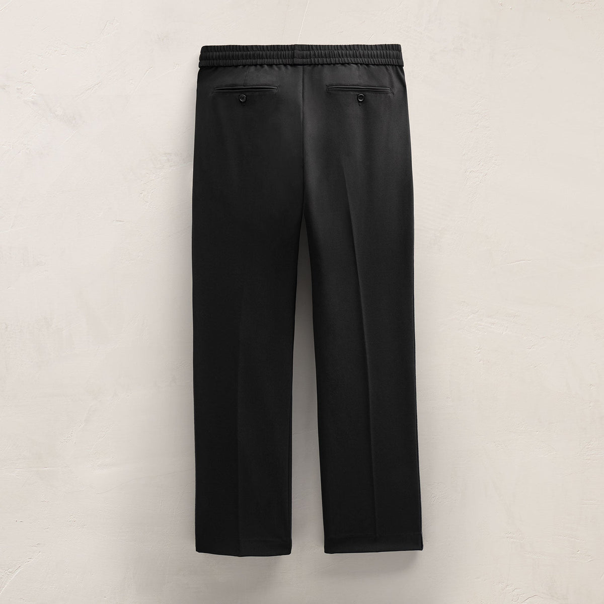 Wool Cashmere Flannel Side Piping Pant in Black | James Perse Los Angeles