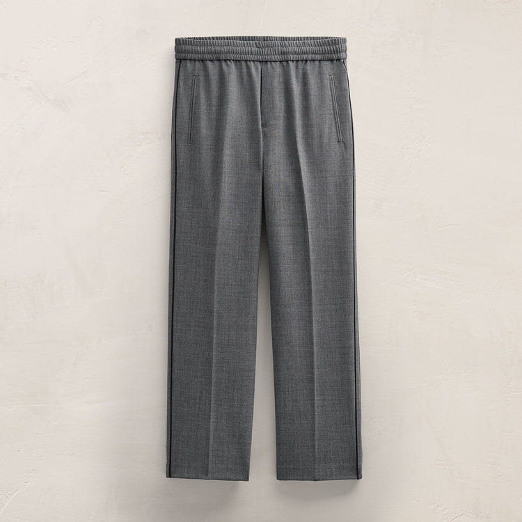 Wool Cashmere Flannel Side Piping Pant in Charcoal | James Perse Los Angeles